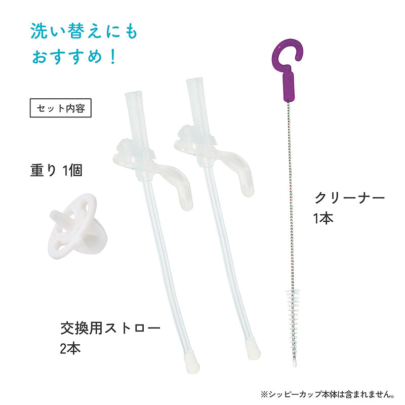 【公式認定ショップ】b.box ビーボックス シッピーカップ専用 替えストロー＆クリーナーセット 正規品 食洗機対応 BPAフリー 525